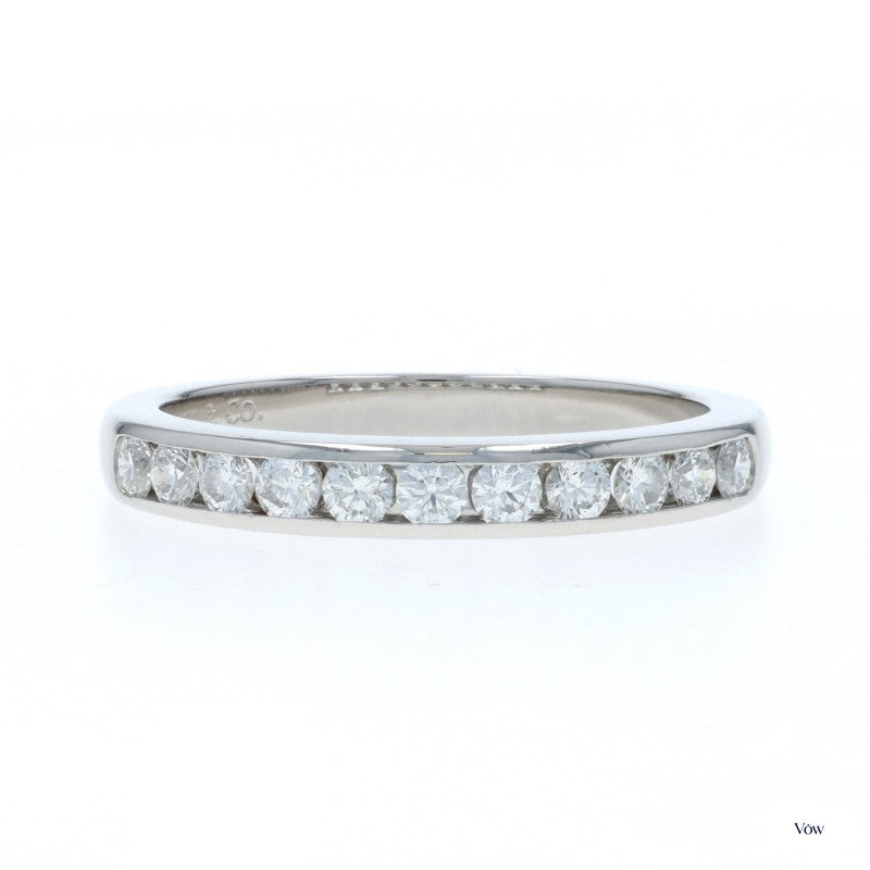 Tiffany & Co. Channel Band — 0.54ct Round Diamond, Platinum — Authentic Pre-Owned
