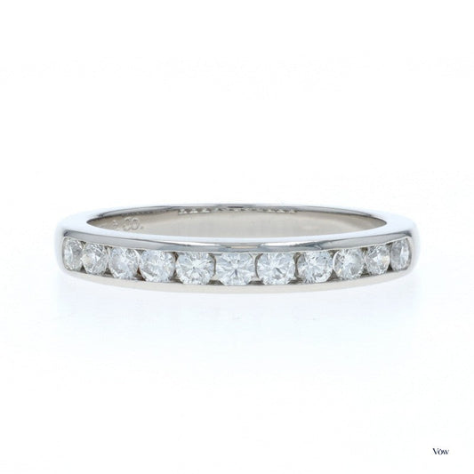 Tiffany & Co. Channel Band — 0.54ct Round Diamond, Platinum — Authentic Pre-Owned