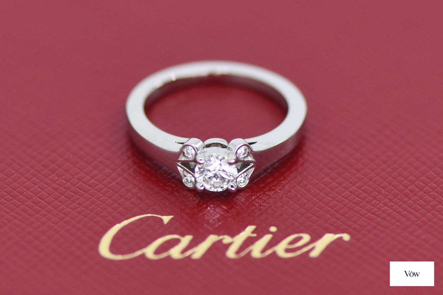 Cartier Round Diamond Ring — 0.29ct, Platinum, Size 4 — Authentic Pre-Owned