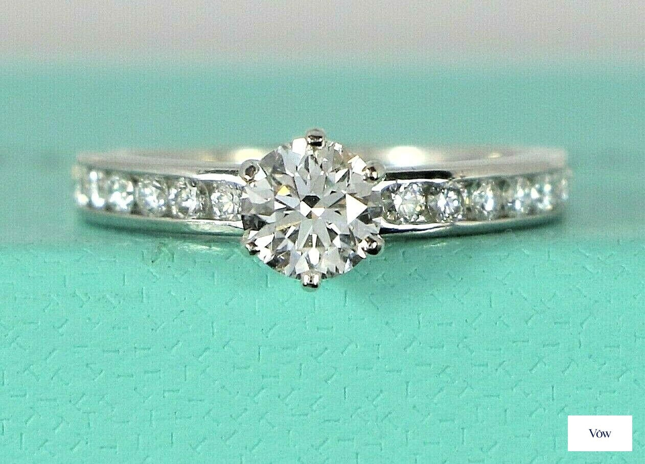 Tiffany & Co. Round Diamond Engagement Ring — 0.49ct, Platinum — Authentic Pre-Owned