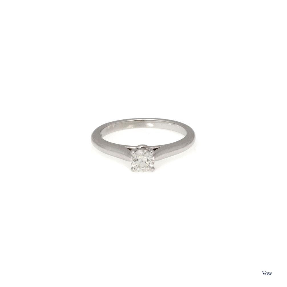 Cartier Solitaire Diamond Ring — 0.23ct Round, Platinum — Authentic Pre-Owned