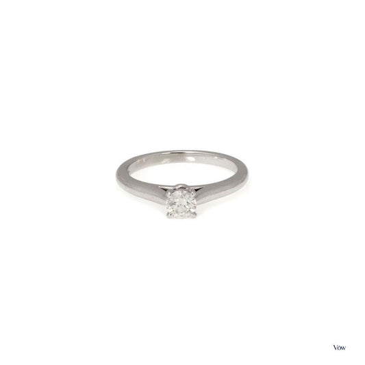 Cartier Solitaire Diamond Ring — 0.23ct Round, Platinum — Authentic Pre-Owned