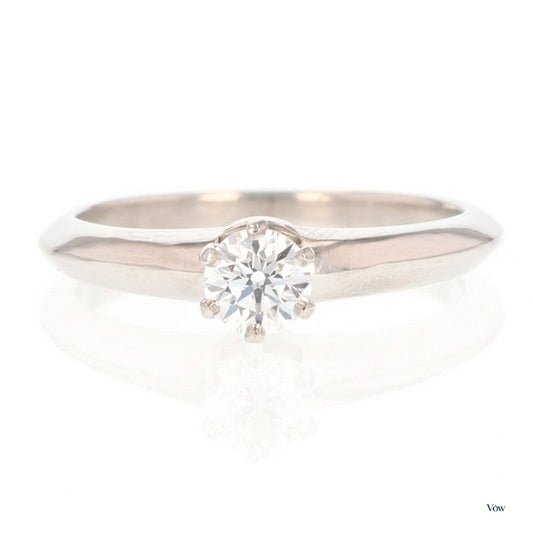 Tiffany & Co. Round Diamond Solitaire — 0.27ct, Platinum — Authentic Pre-Owned