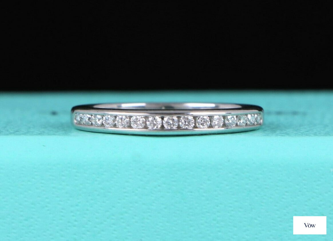 Tiffany & Co. Channel Set Half Eternity Diamond Band — Platinum — Authentic Pre-Owned