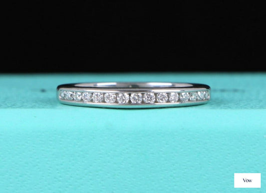 Tiffany & Co. Channel Set Half Eternity Diamond Band — Platinum — Authentic Pre-Owned