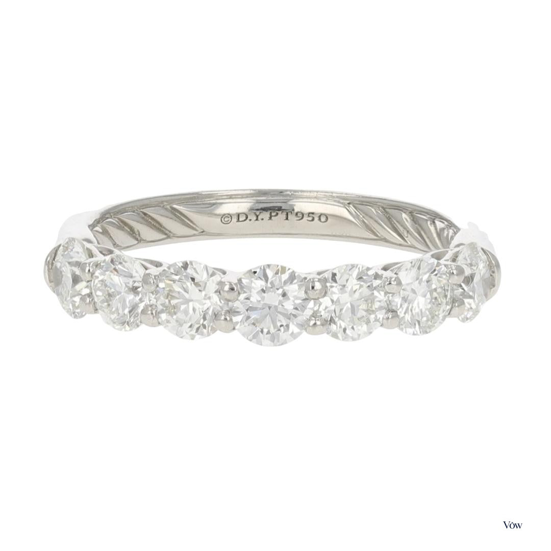 David Yurman Eden — 1.36ct Round Diamond Platinum Ring — Authentic Pre-Owned
