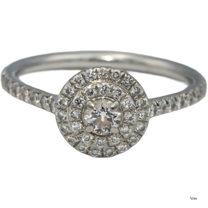 Tiffany & Co. Soleste Double Halo — 0.65ct Diamond, Platinum — Authentic Pre-Owned
