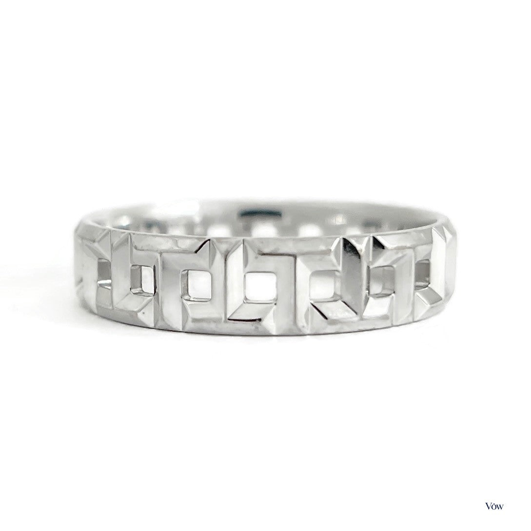 Tiffany & Co. True Wide Wedding Ring — 18K White Gold, Size 12.25 — Authentic Pre-Owned