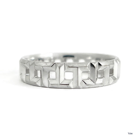 Tiffany & Co. True Wide Wedding Ring — 18K White Gold, Size 12.25 — Authentic Pre-Owned