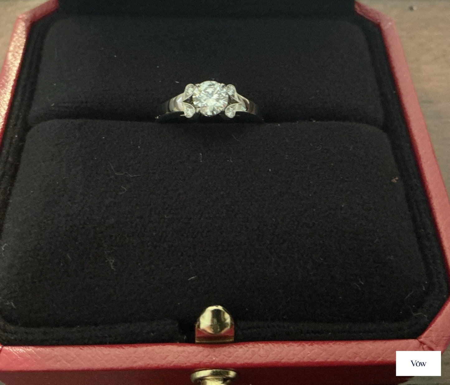 Cartier Ballerine Solitaire — 0.41ct Diamond, 18K White Gold — Authentic Pre-Owned
