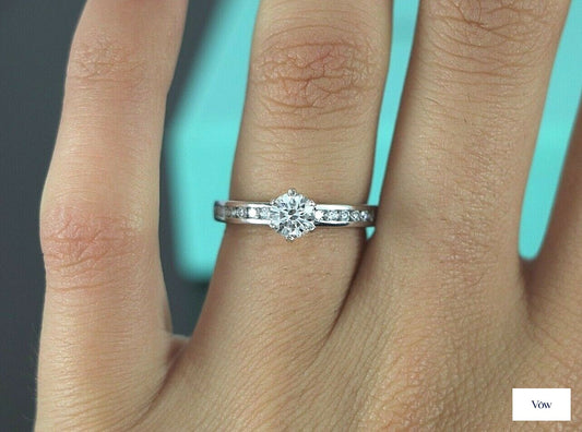 Tiffany & Co. Round Diamond Engagement Ring — 0.50ct, Platinum — Authentic Pre-Owned
