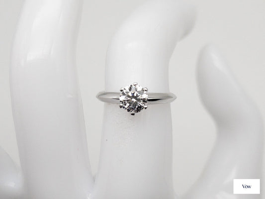Tiffany & Co. 0.75ct Diamond Solitaire — Platinum — Authentic Pre-Owned