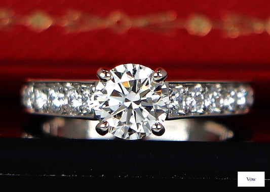 Cartier 1895 Platinum Diamond Ring — 0.73ct Round — Authentic Pre-Owned