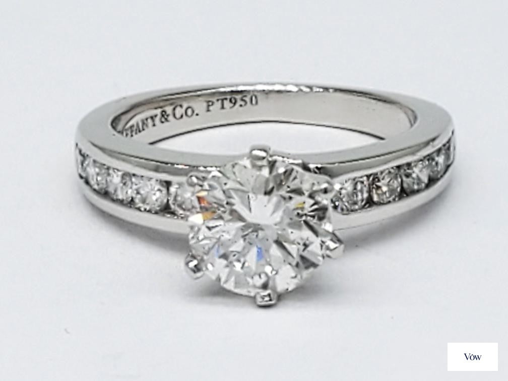 Tiffany & Co. Platinum Diamond Engagement Ring — 1.54ct Round — Authentic Pre-Owned