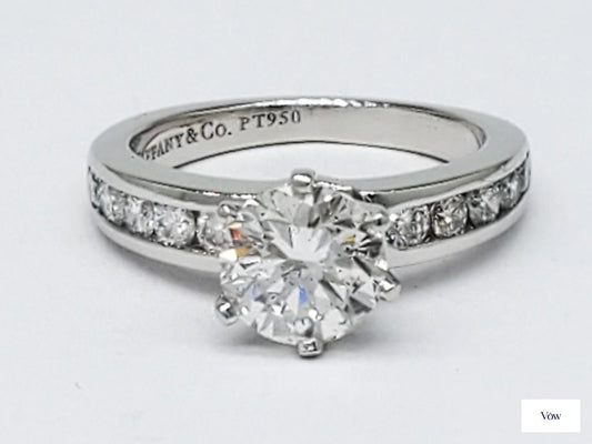 Tiffany & Co. Platinum Diamond Engagement Ring — 1.54ct Round — Authentic Pre-Owned
