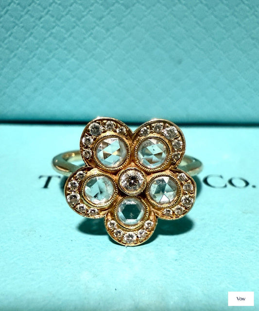 Tiffany & Co. Enchant Garden Flower Diamond Ring — 18k Rose Gold, Size 5.5 — Authentic Pre-Owned