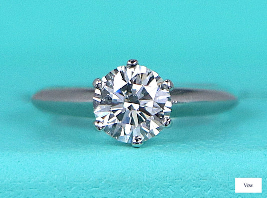 Tiffany & Co. Round Solitaire — 1.08ct Diamond, Platinum — Authentic Pre-Owned