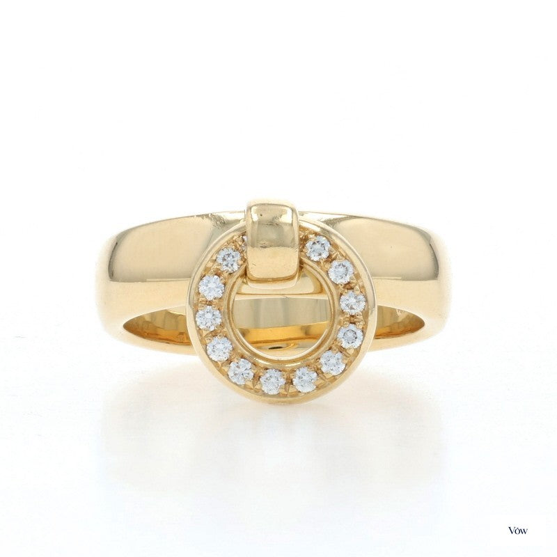 Tiffany & Co. Doorknocker Circle Dangle — 0.16ct Diamond, Yellow Gold — Authentic Pre-Owned