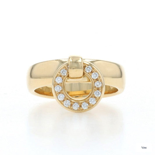 Tiffany & Co. Doorknocker Circle Dangle — 0.16ct Diamond, Yellow Gold — Authentic Pre-Owned