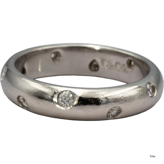 Tiffany & Co. Etoile Round Diamond Ring — 0.30ct Platinum — Authentic Pre-Owned