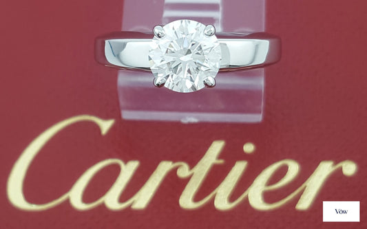 Cartier Solitaire — 1.16ct Round Diamond Platinum Ring — Authentic Pre-Owned