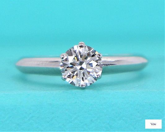 Tiffany & Co. Platinum Round Diamond Ring — 0.70ct — Authentic Pre-Owned