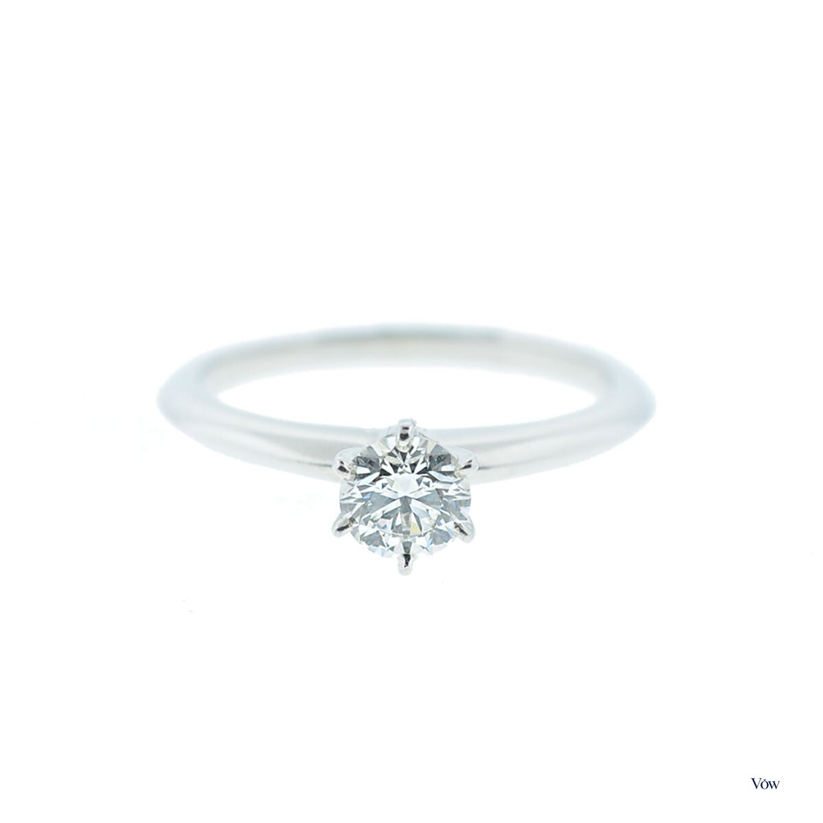 Tiffany & Co. Round Diamond Solitaire — 0.52ct, Platinum — Authentic Pre-Owned