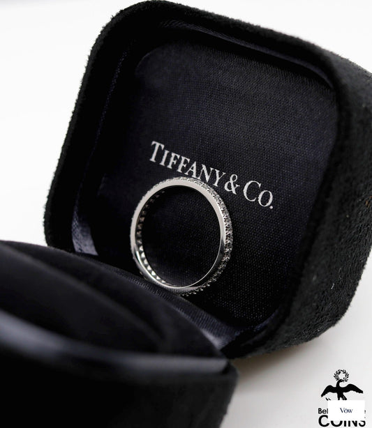 Tiffany & Co. Stackable Band — 0.34ct Diamond, Platinum — Authentic Pre-Owned