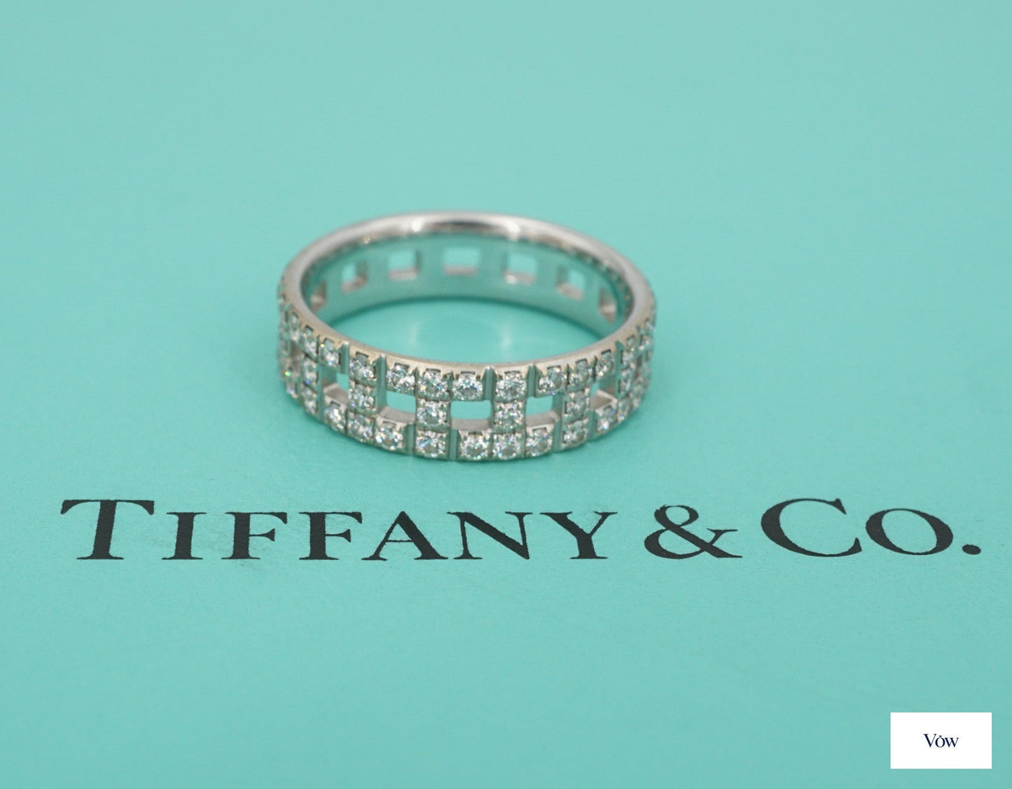 Tiffany & Co. T Ring — 0.99ct Diamond, 18k White Gold — Authentic Pre-Owned
