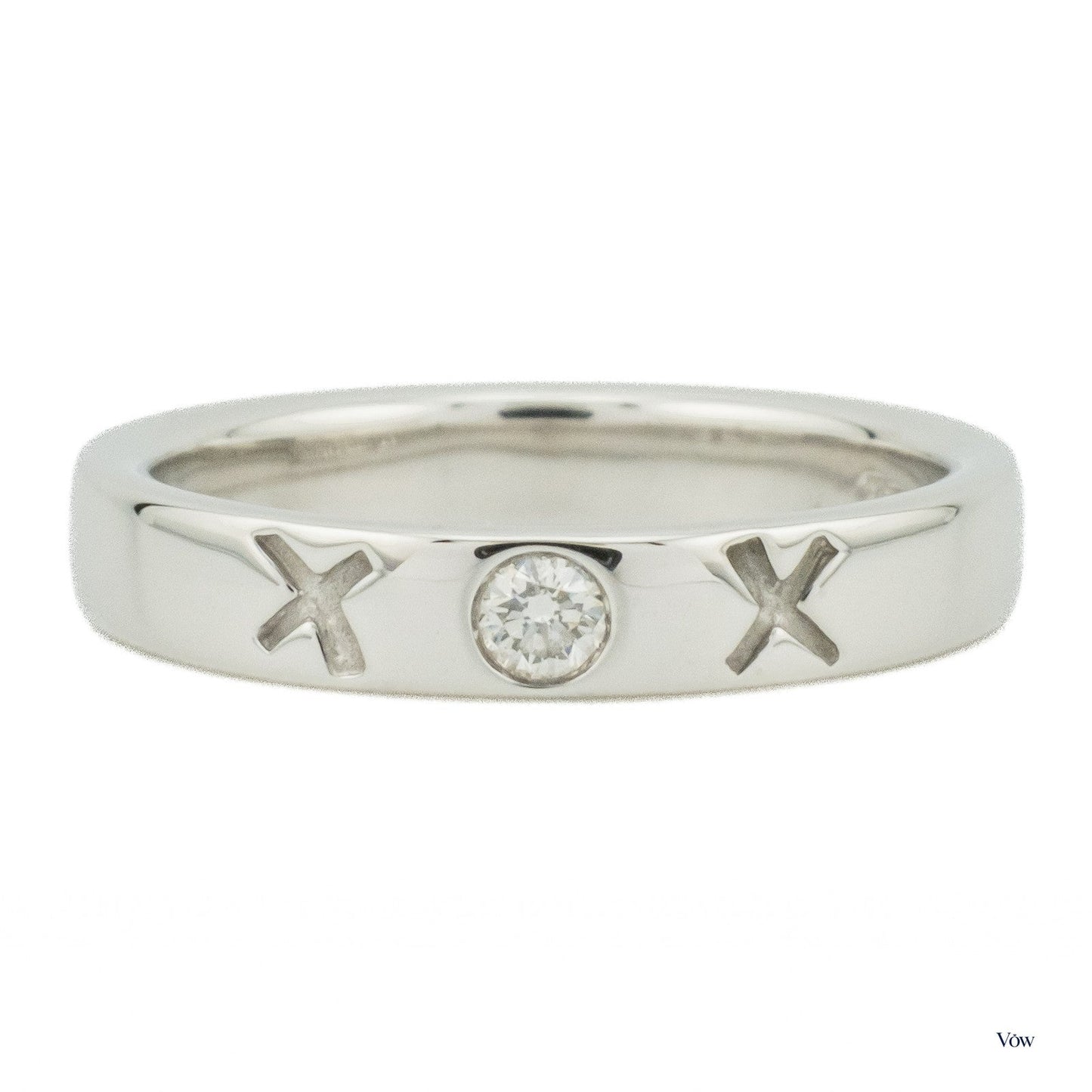 Tiffany & Co. Round Diamond Solitaire — 0.10ct, White Gold — Authentic Pre-Owned