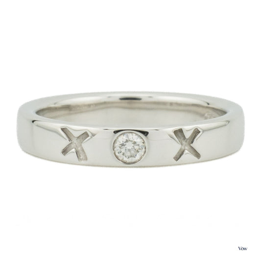 Tiffany & Co. Round Diamond Solitaire — 0.10ct, White Gold — Authentic Pre-Owned