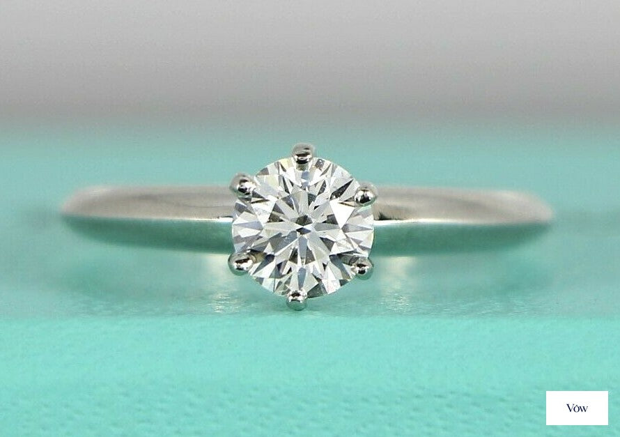 Tiffany & Co. Round Diamond Engagement Ring — 0.61ct Platinum — Authentic Pre-Owned