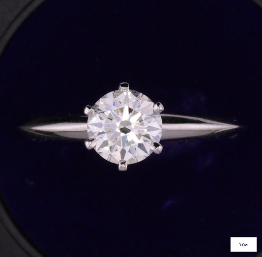 Tiffany & Co. Round Diamond Ring — 1.08ct, Platinum — Authentic Pre-Owned
