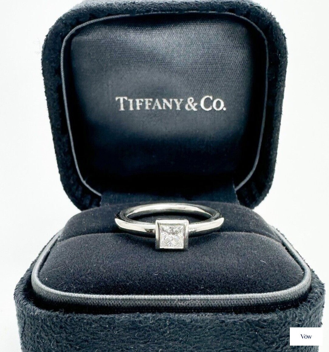Tiffany & Co. Princess Diamond Ring — 34.00ct Platinum — Authentic Pre-Owned