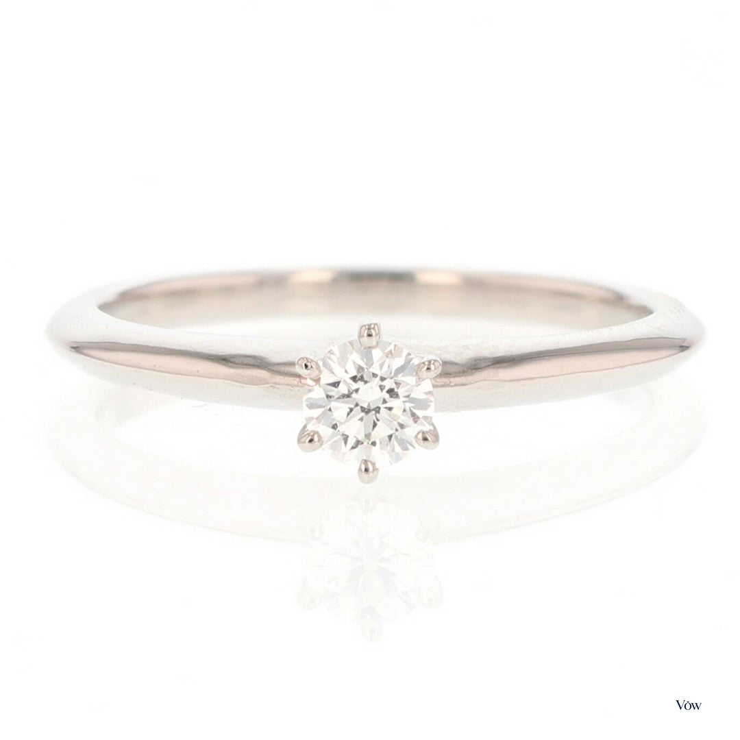 Tiffany & Co. Round Diamond Solitaire — 0.23ct Platinum — Authentic Pre-Owned
