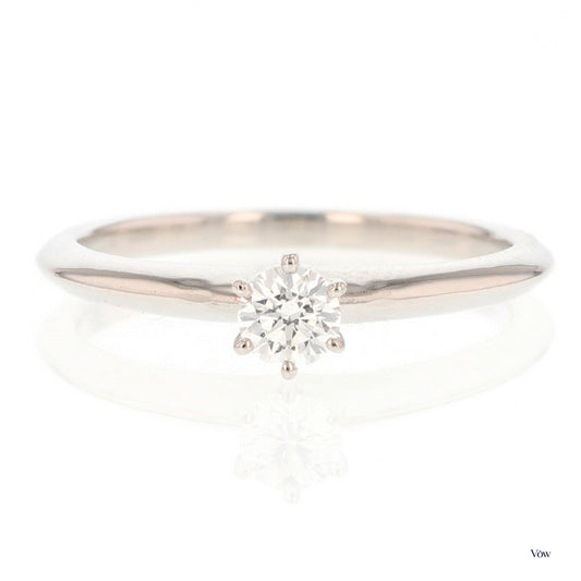 Tiffany & Co. Round Diamond Solitaire — 0.23ct Platinum — Authentic Pre-Owned