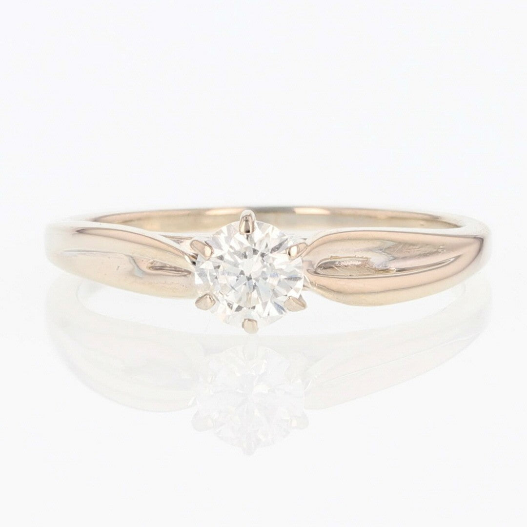 0.51ct Round Brilliant Diamond Solitaire Ring — GIA Certified, 14k White Gold