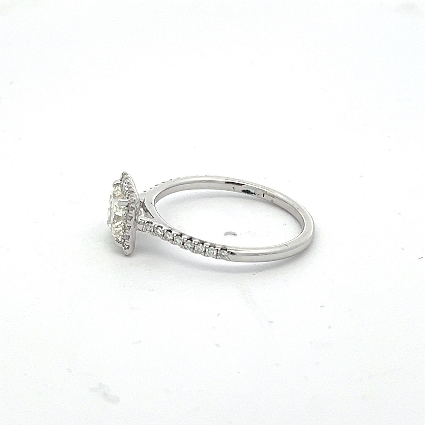 0.93ct Square Modified Brilliant Diamond Engagement Ring — GIA Certified, 14k White Gold