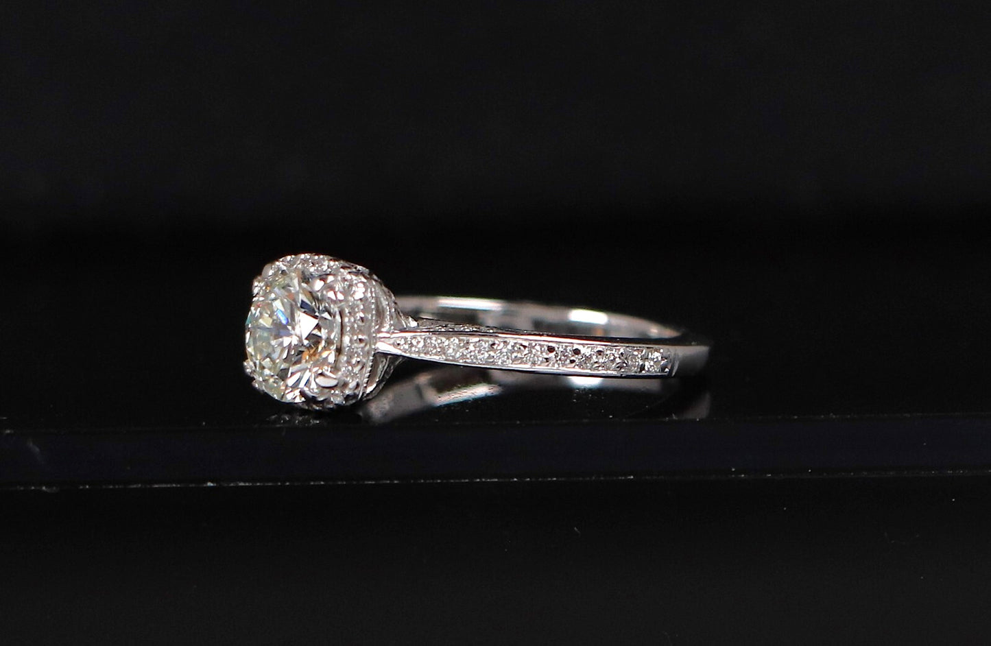 1.01ct Round Brilliant Diamond Engagement Ring — GIA Certified, 18k White Gold