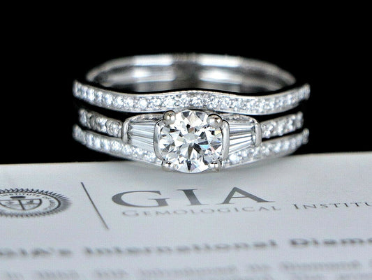 0.72ct Round Brilliant Diamond Engagement Ring — GIA Certified, 18k White Gold