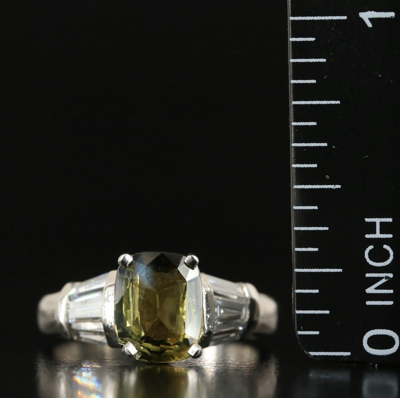 1.67ct Cushion Alexandrite Diamond Ring — GIA Certified, Platinum