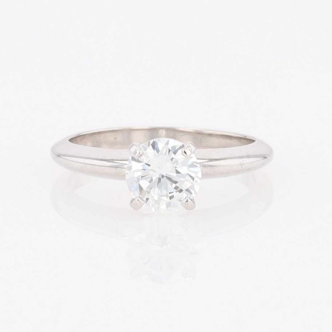 1.00ct Round Brilliant Diamond Solitaire Engagement Ring — GIA Certified, 14k White Gold