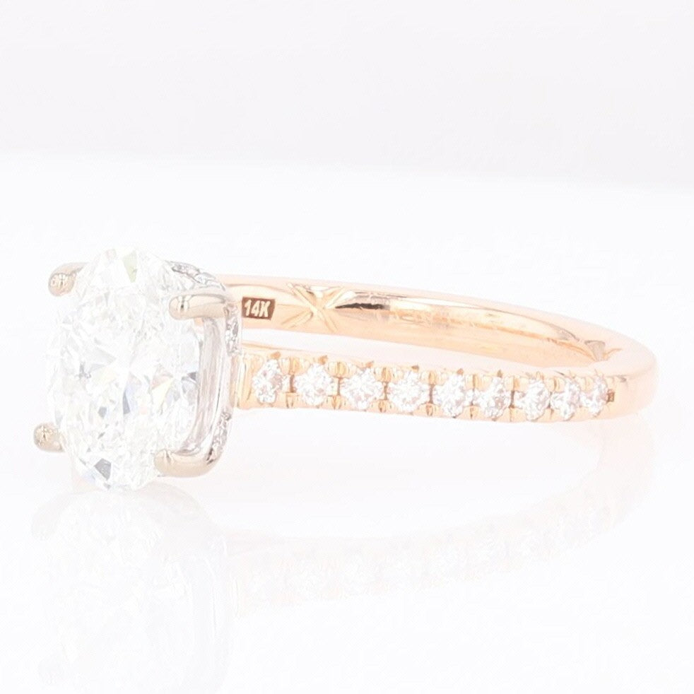 1.29ct Oval Brilliant Diamond Solitaire Engagement Ring — GIA Certified, 14k Rose Gold