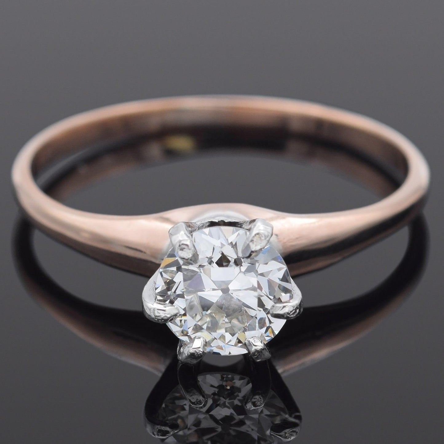 0.68ct Round Brilliant Diamond Band Ring — GIA Certified, 10k Yellow Gold