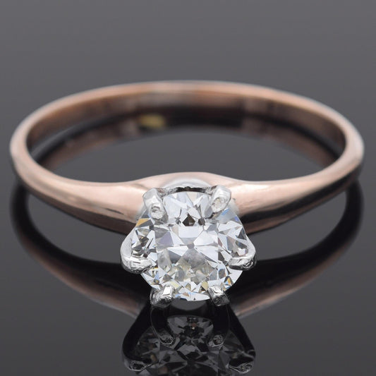 0.68ct Round Brilliant Diamond Band Ring — GIA Certified, 10k Yellow Gold