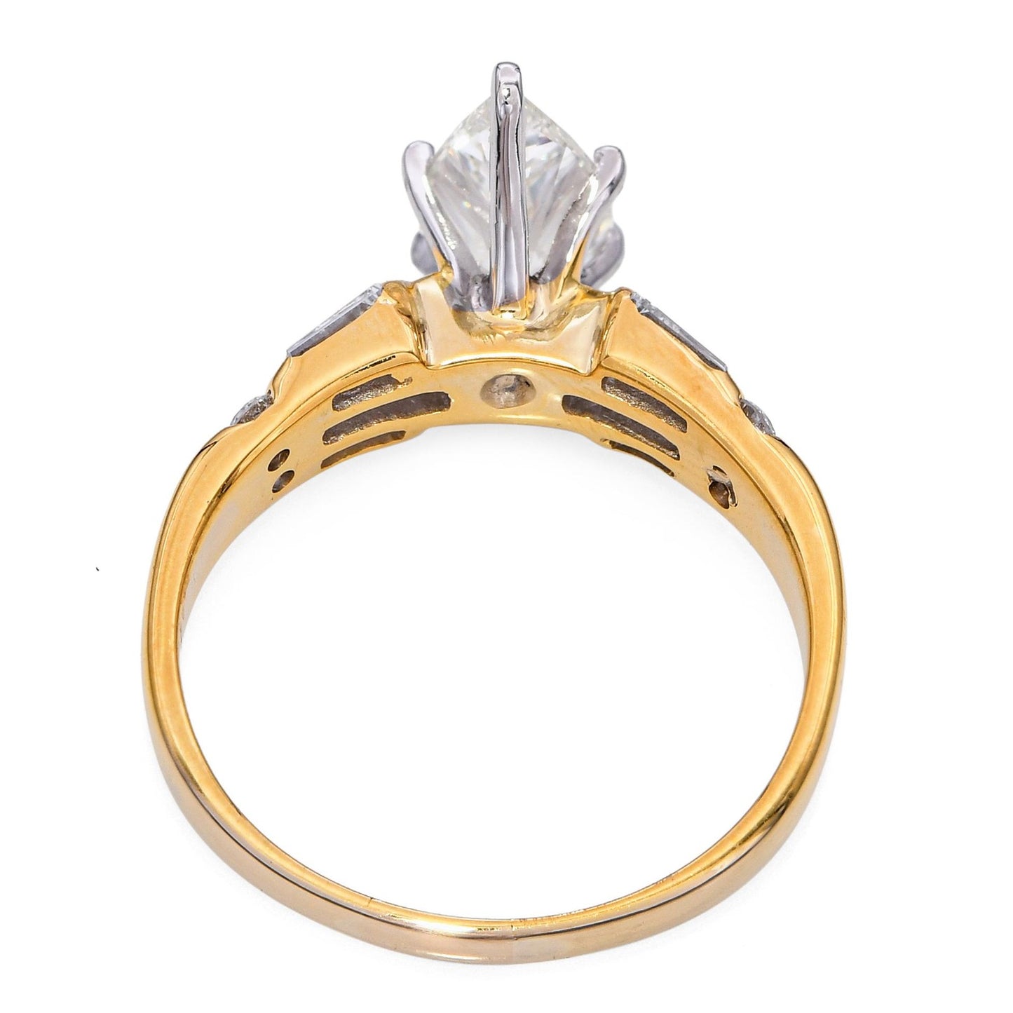 1.26ct Pear Brilliant Diamond Vintage Ring — GIA Certified, 14k Yellow Gold