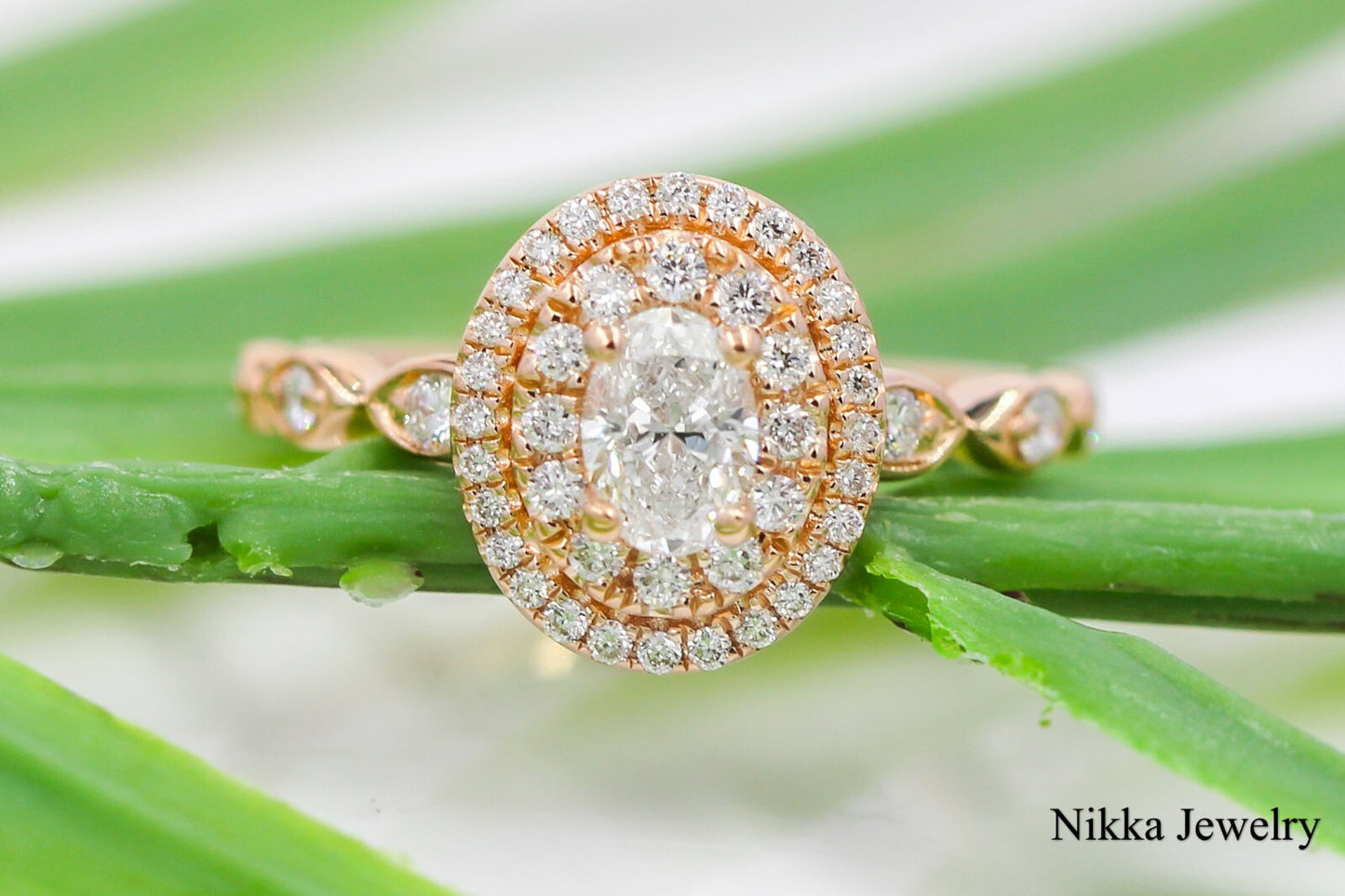 0.40ct Oval Brilliant Diamond Engagement Ring — GIA Certified, 14k Rose Gold