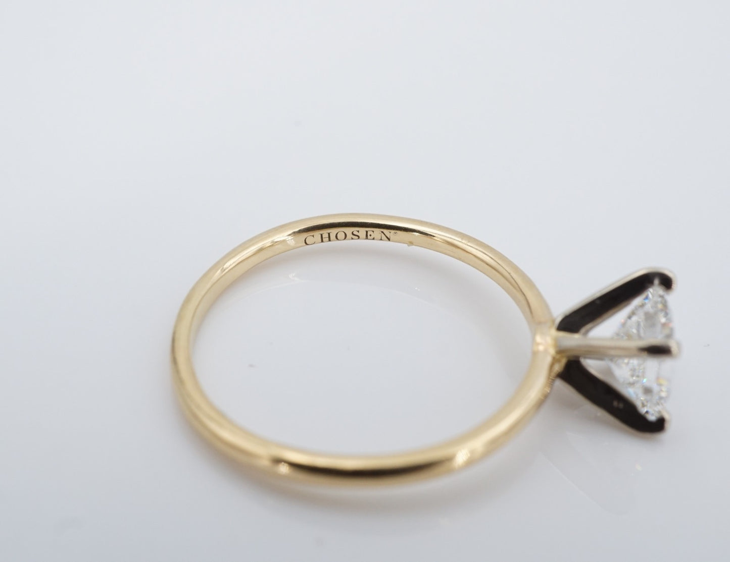 1.01ct Square Modified Brilliant Diamond Solitaire Ring — GIA Certified, 14k Gold