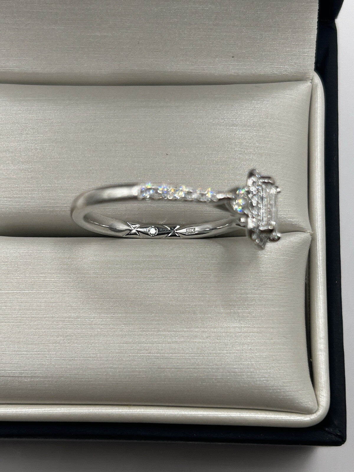 0.63ct Radiant Diamond Engagement Ring — GIA Certified, 14k White Gold