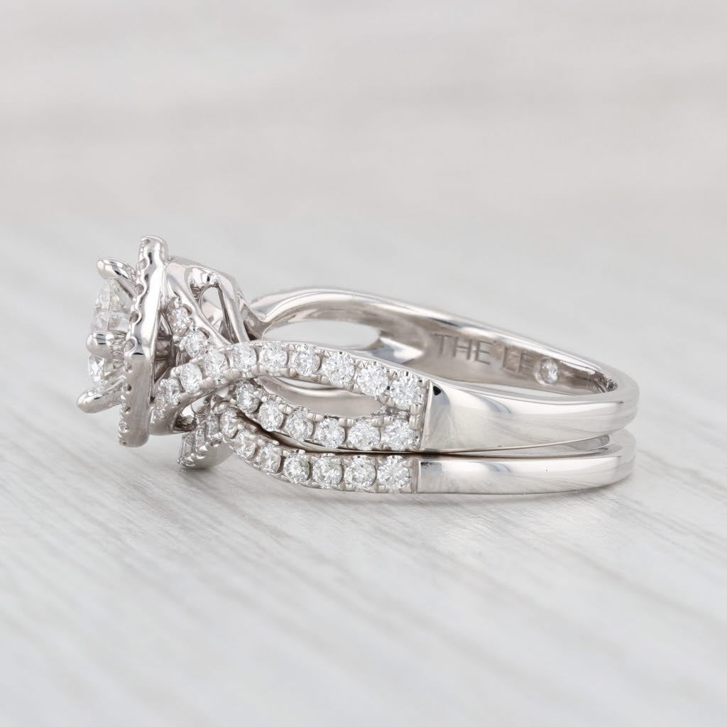 0.70ct Round Brilliant Diamond Halo Engagement Ring — GIA Certified, 14k Gold
